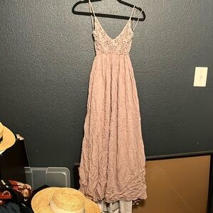 Backless bohemian top dress size s